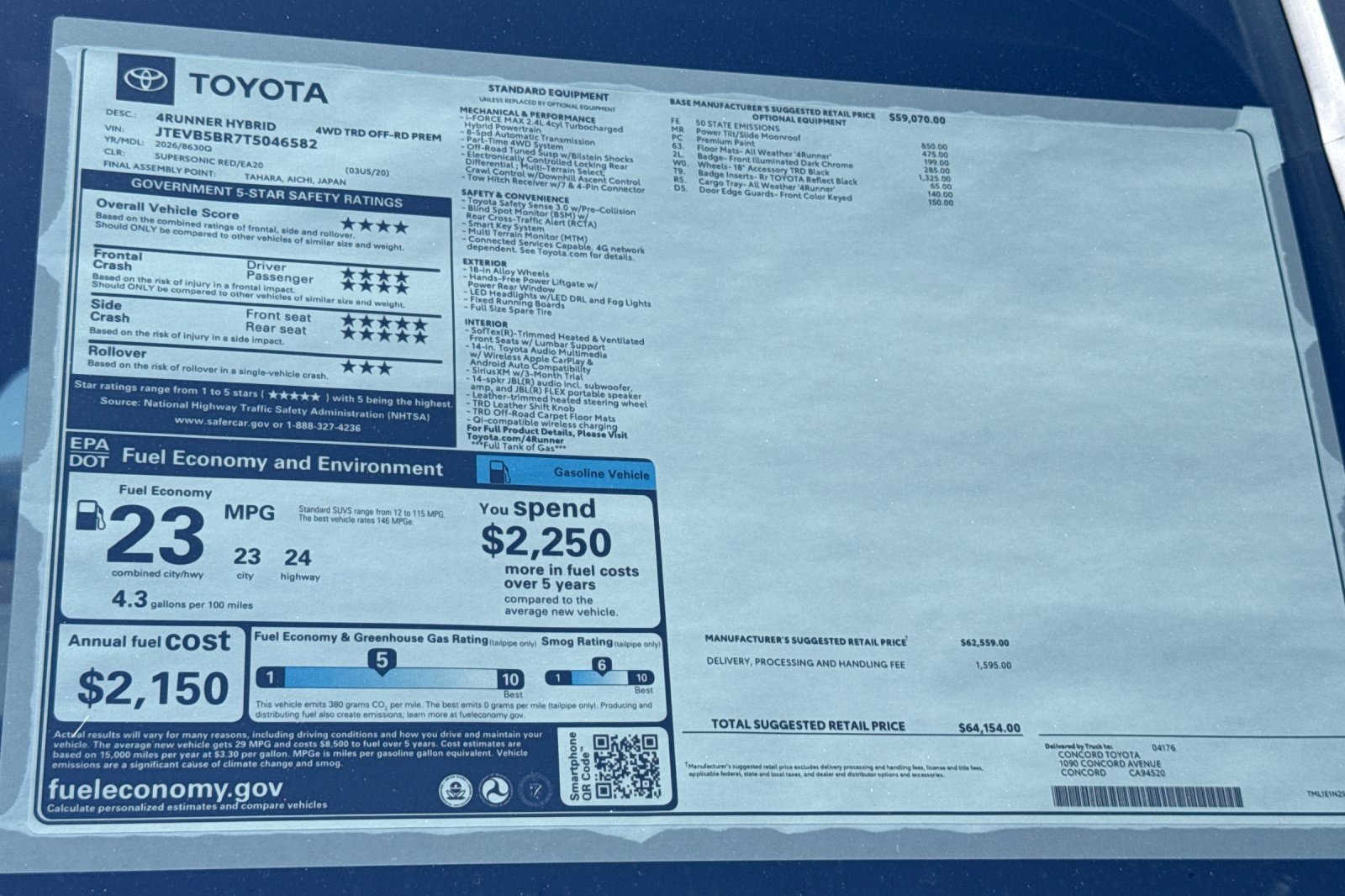 New 2026 Toyota 4Runner TRD Off-Road Premium AWD/4WD image 29