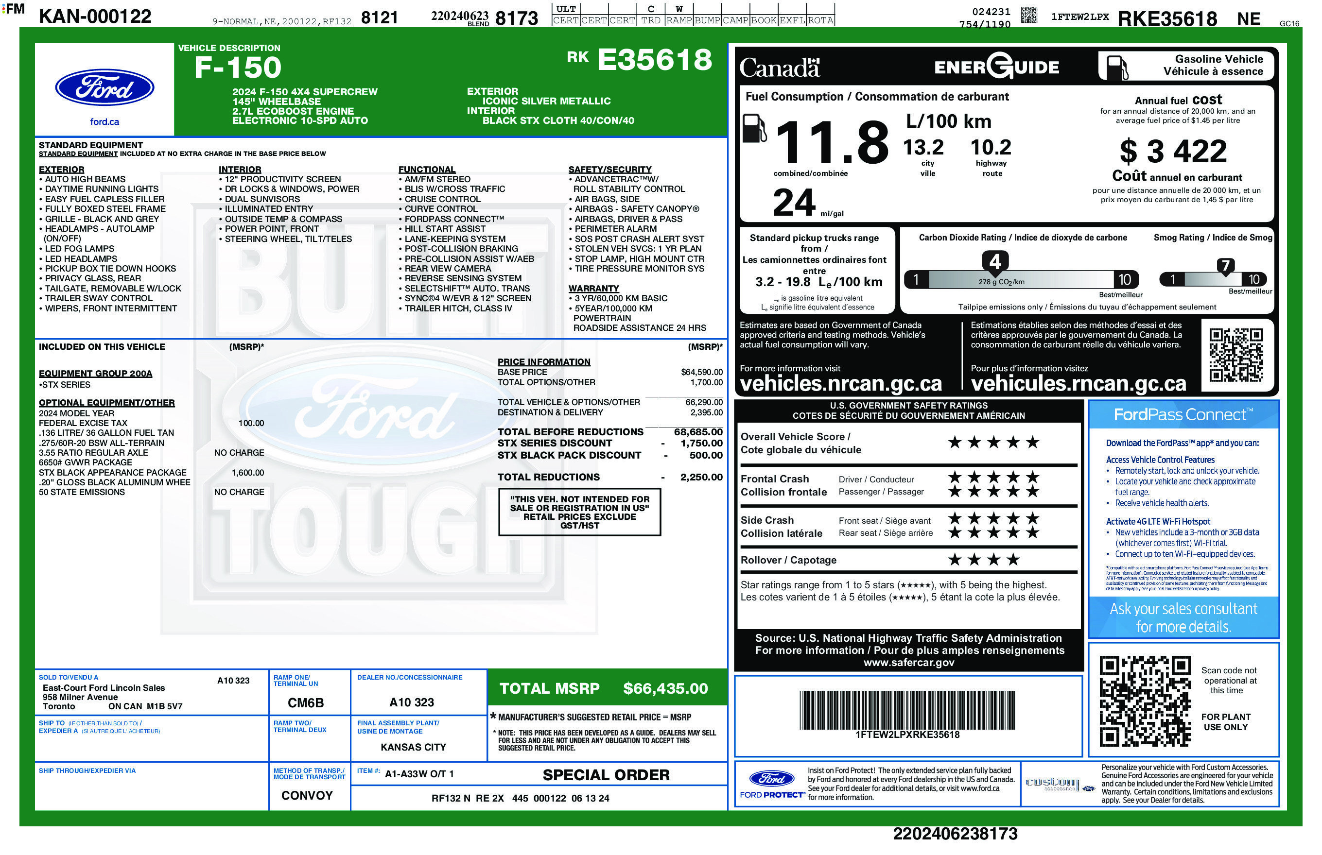 Used 2024 Ford F150 STX w/ STX Black Appearance Package AWD/4WD image 2