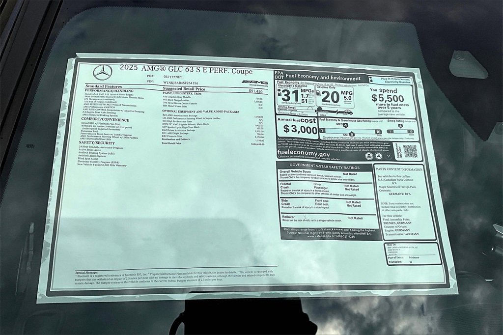 New 2025 Mercedes-Benz GLC 63 AMG S image 14