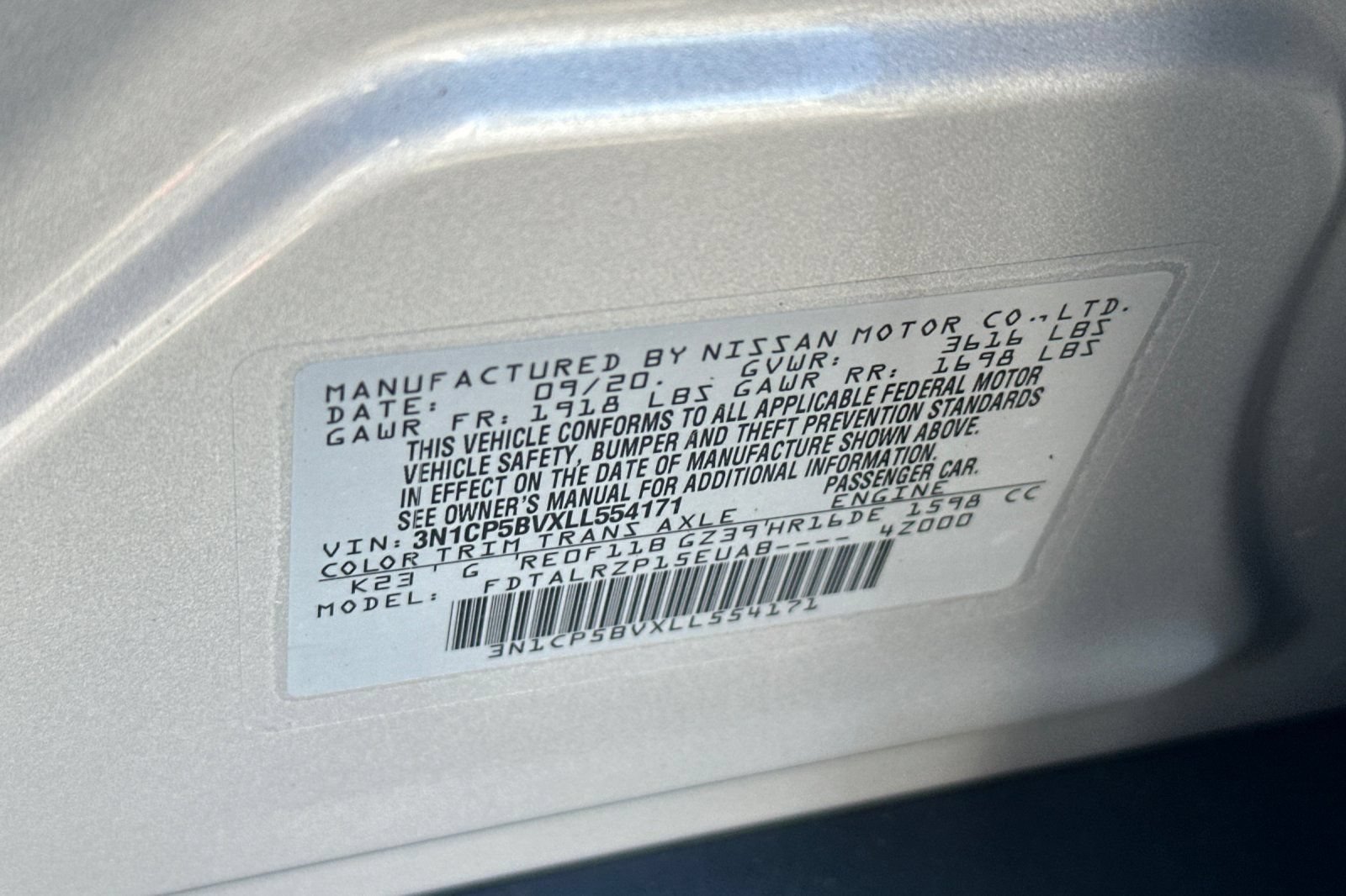 Used 2020 Nissan Kicks S FWD image 28