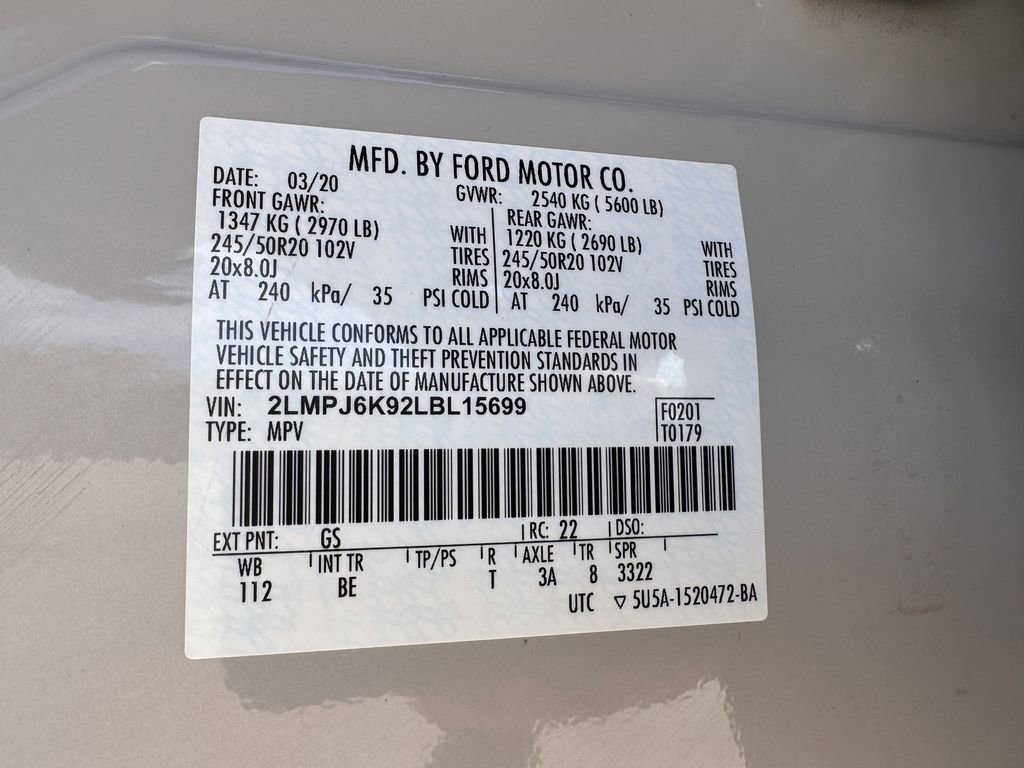 Used 2020 Lincoln Nautilus Reserve image 33