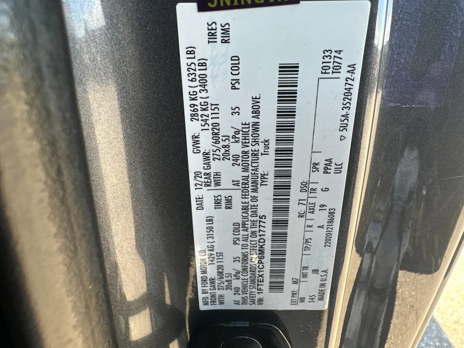 Certified 2021 Ford F150 XL w/ Equipment Group 101A High image 27