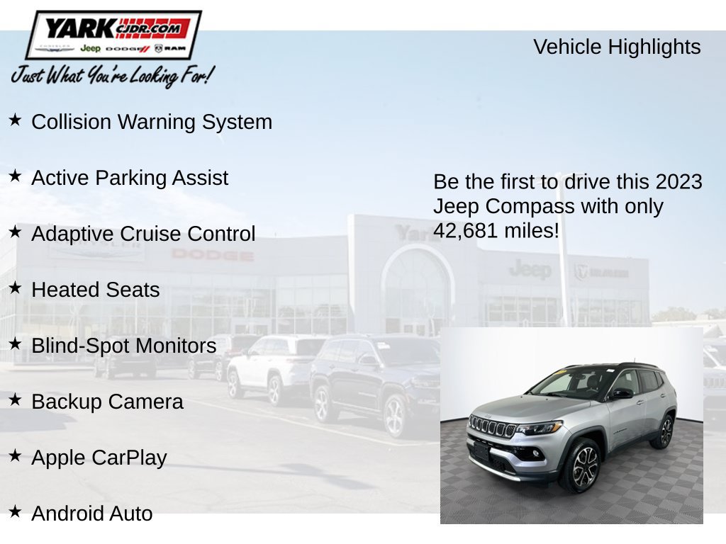 Certified 2023 Jeep Compass Limited AWD/4WD image 12