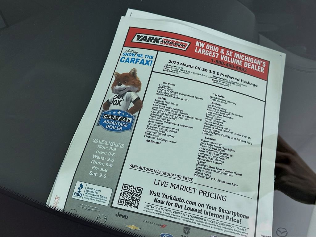 Certified 2025 MAZDA CX-30 AWD 2.5 S w/ Preferred Package image 12