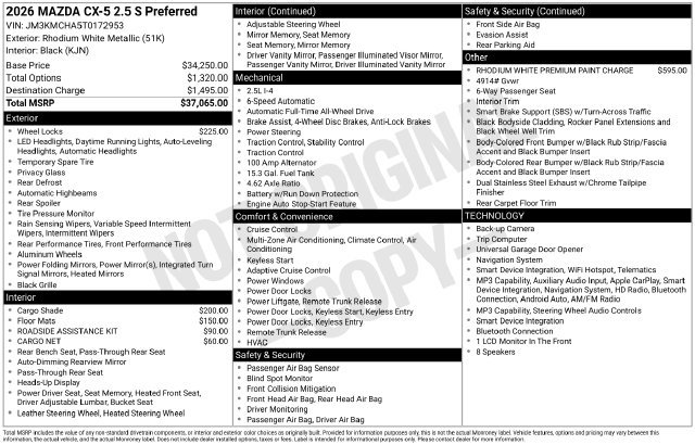 New 2026 MAZDA CX-5 Preferred AWD/4WD image 7