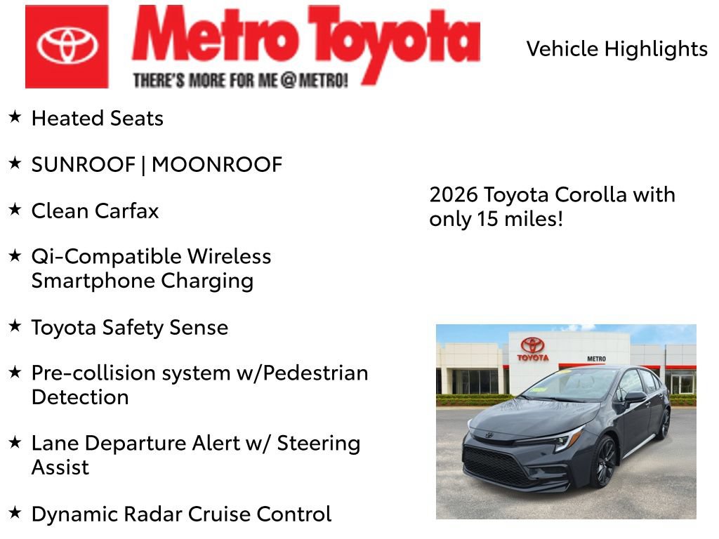 Used 2026 Toyota Corolla XSE FWD image 8