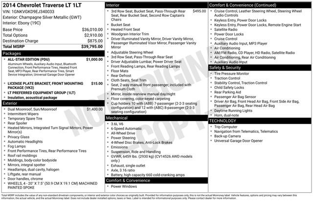 Used 2014 Chevrolet Traverse LT w/ All-Star Edition AWD/4WD image 50