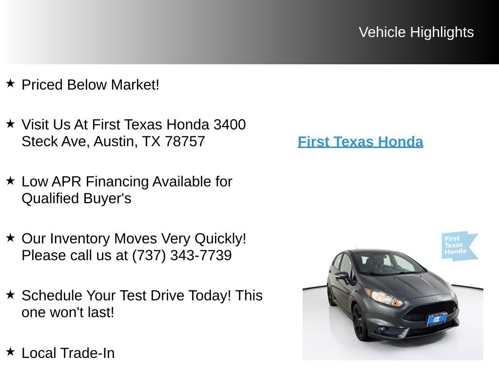 Used 2018 Ford Fiesta ST FWD image 9
