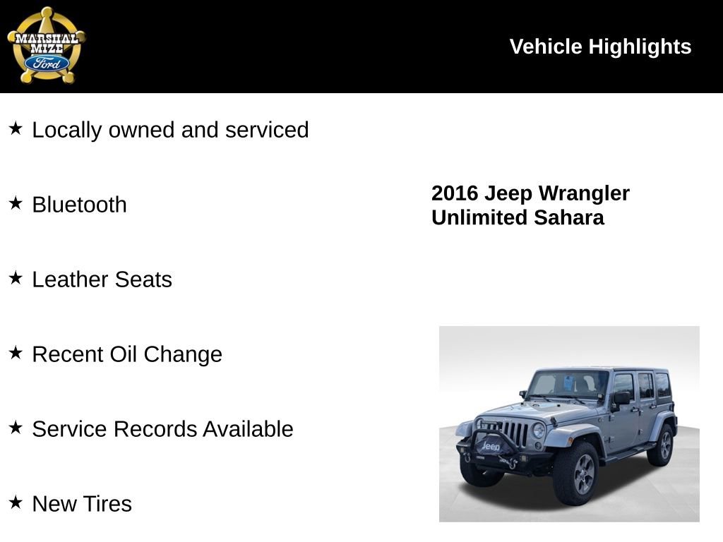 Used 2016 Jeep Wrangler Unlimited Sahara w/ Dual Top Group image 2