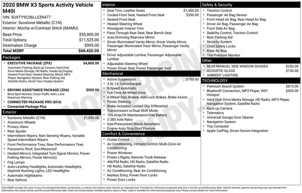 Used 2020 BMW X3 M40i w/ Executive Package image 31