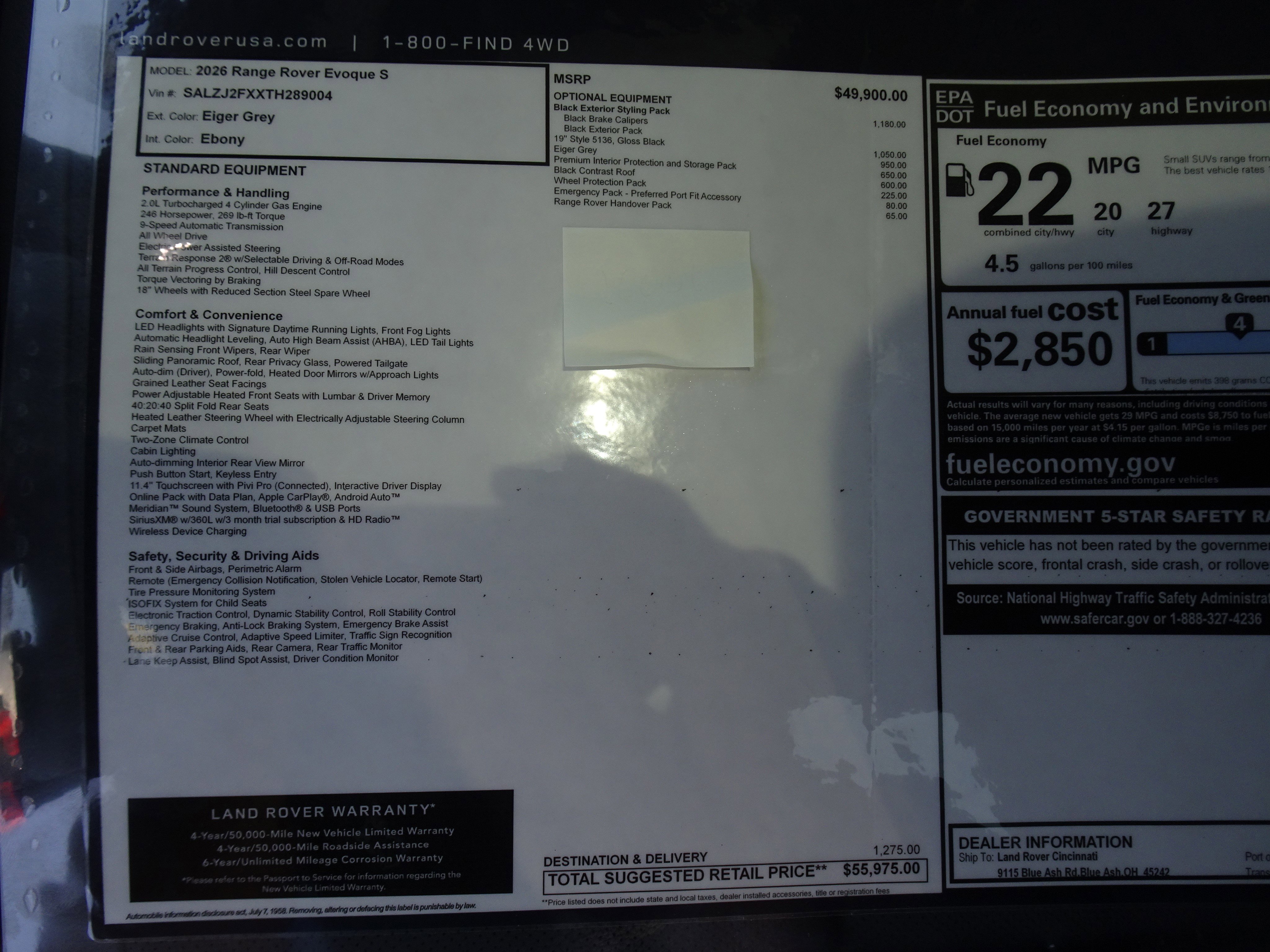 New 2026 Land Rover Range Rover Evoque S image 7