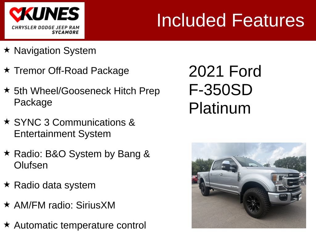 Used 2021 Ford F350 Platinum w/ Tremor Off-Road Package AWD/4WD image 3