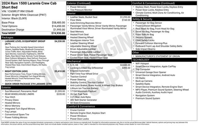 Used 2024 RAM 1500 Laramie AWD/4WD image 9