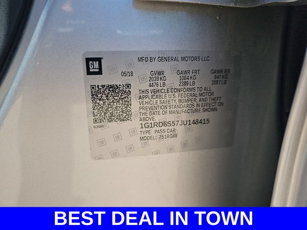 Used 2018 Chevrolet Volt Premier w/ Driver Confidence Package FWD image 41