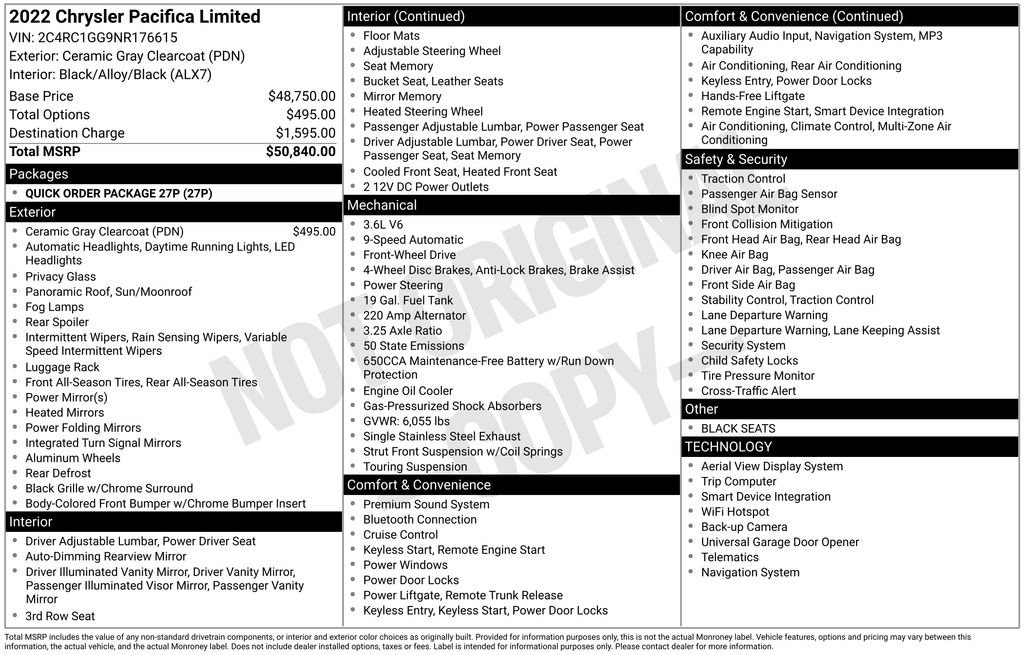 Used 2022 Chrysler Pacifica Limited FWD image 11