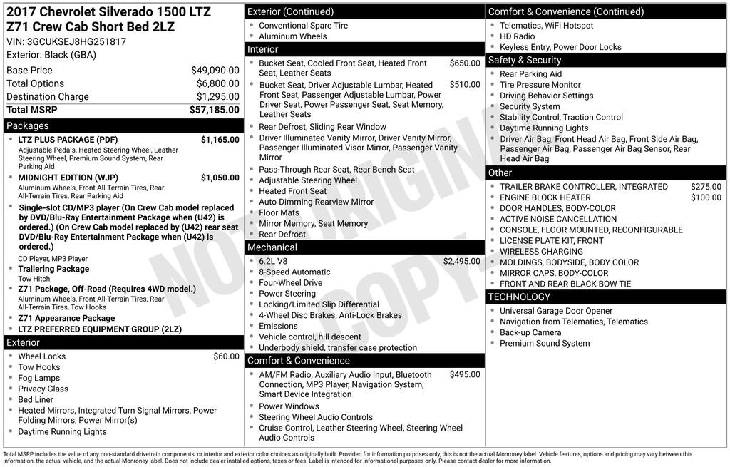 Used 2017 Chevrolet Silverado 1500 LTZ Z71 w/ LTZ Plus Package image 19