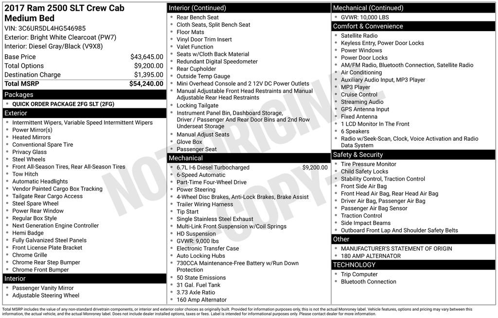 Used 2017 RAM 2500 SLT image 4