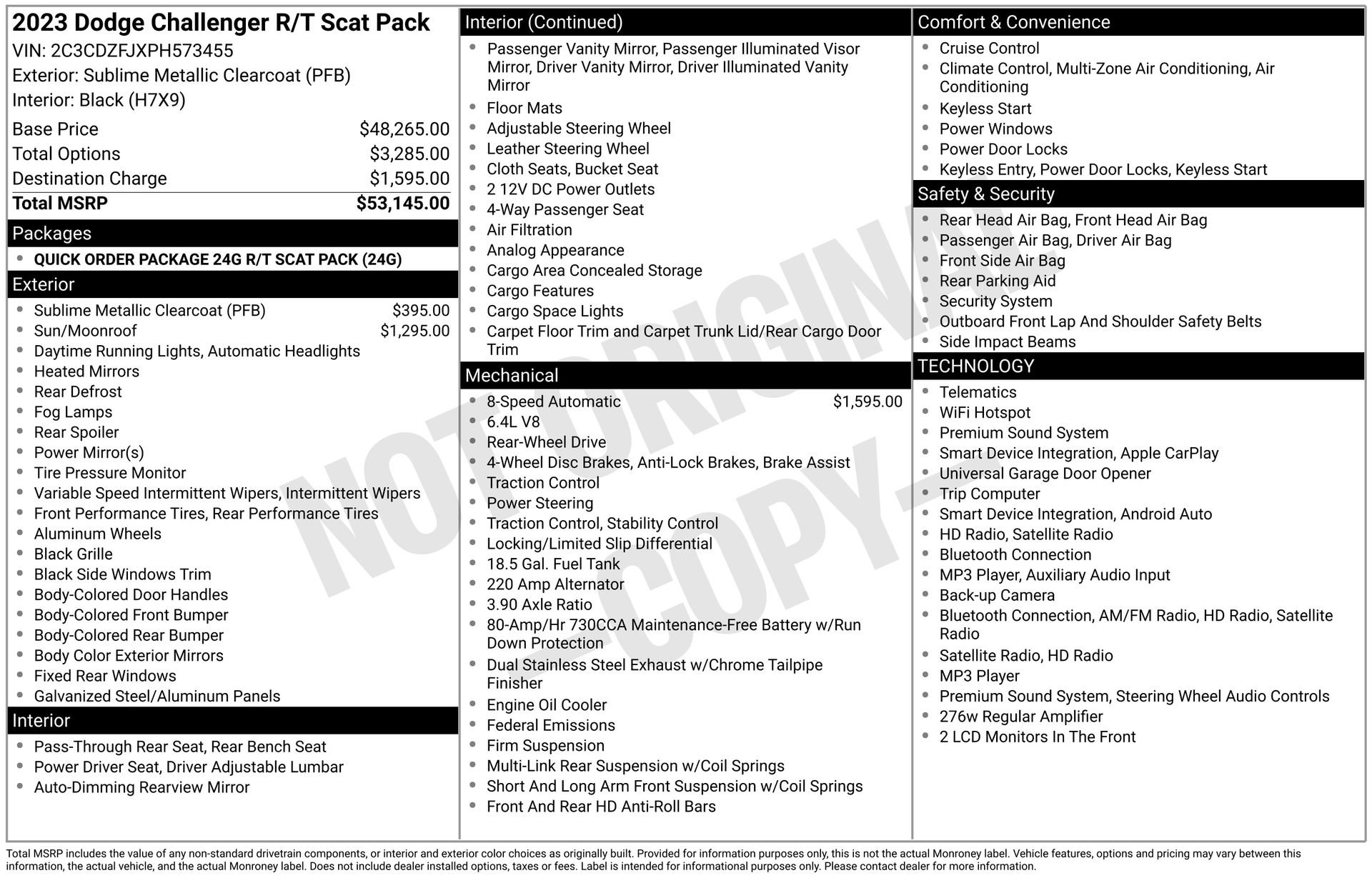 Used 2023 Dodge Challenger R/T Scat Pack RWD image 3