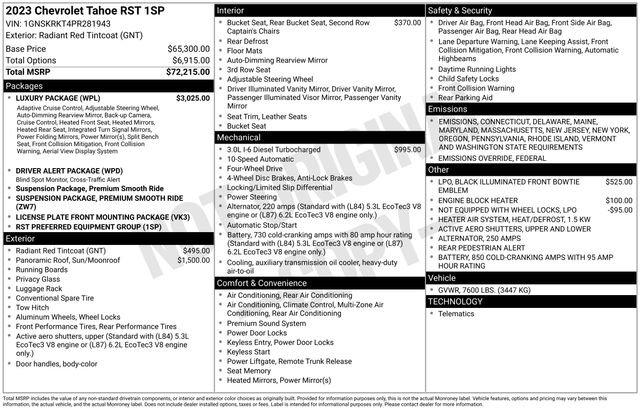 Used 2023 Chevrolet Tahoe RST w/ Luxury Package image 31