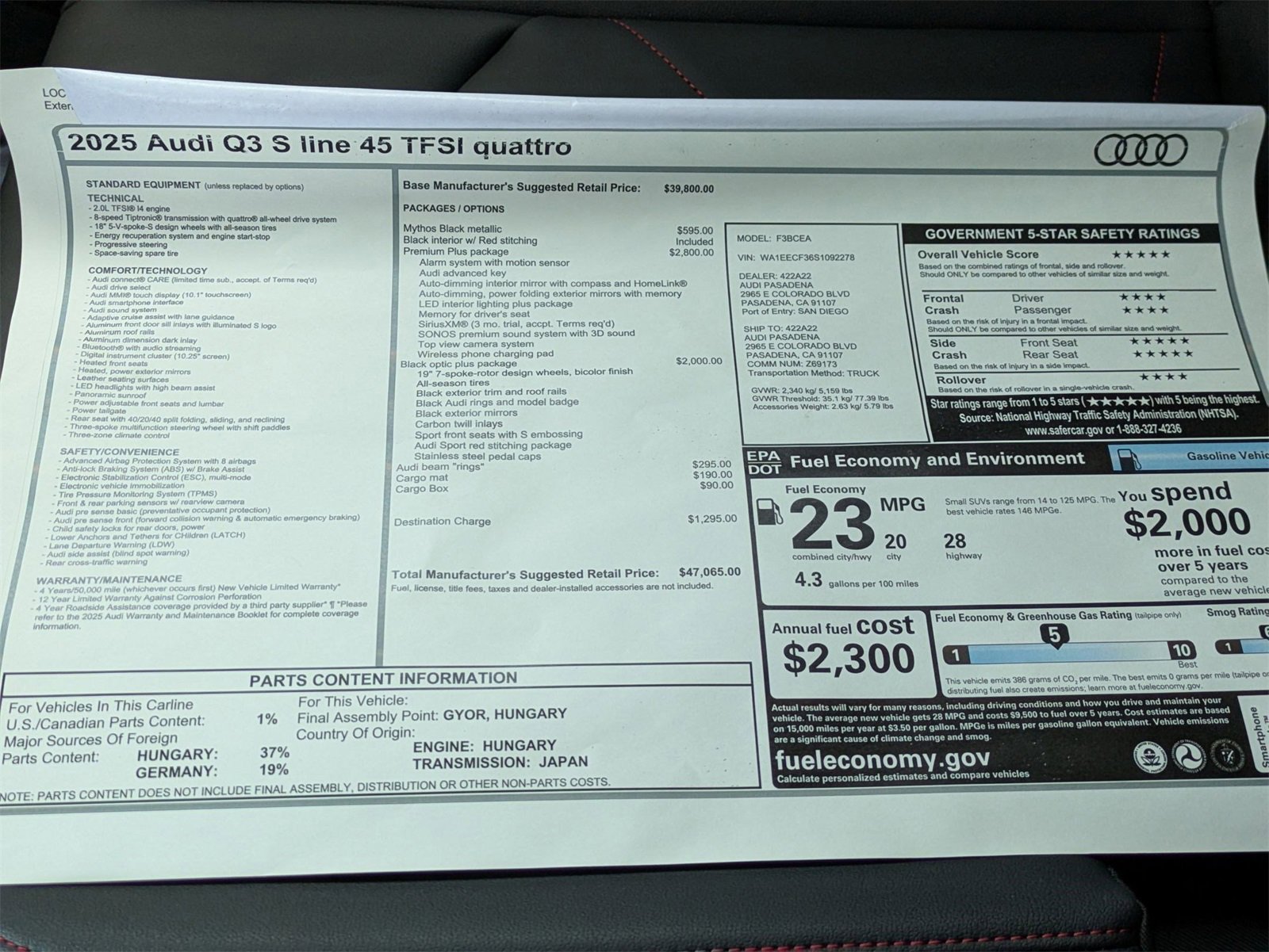 New 2025 Audi Q3 2.0T Premium Plus image 18