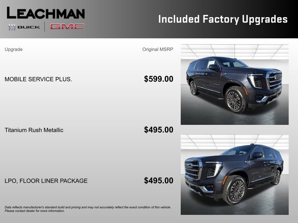New 2026 GMC Yukon Elevation w/ LPO, Floor Liner Package AWD/4WD image 4