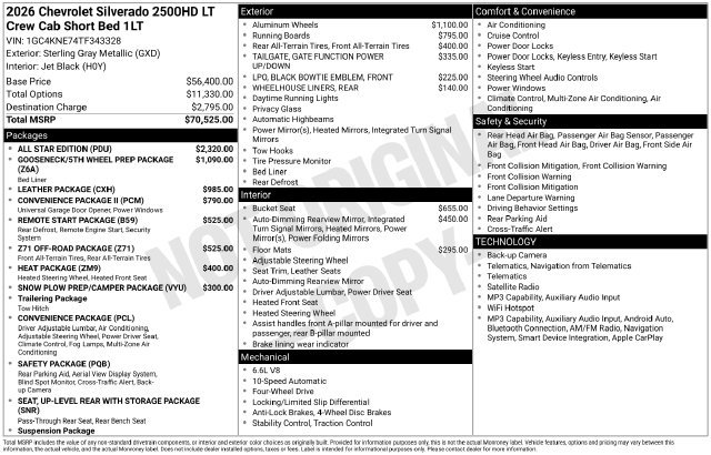 New 2026 Chevrolet Silverado 2500 LT w/ All Star Edition AWD/4WD image 3