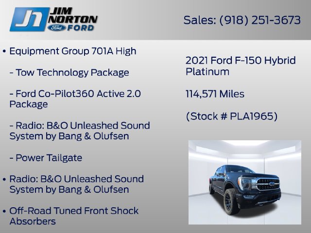 Used 2021 Ford F150 Platinum w/ Equipment Group 701A High AWD/4WD image 16