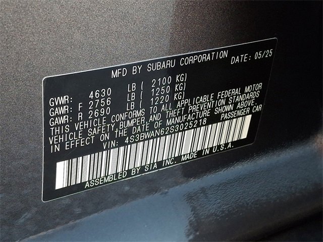 New 2025 Subaru Legacy Limited image 17