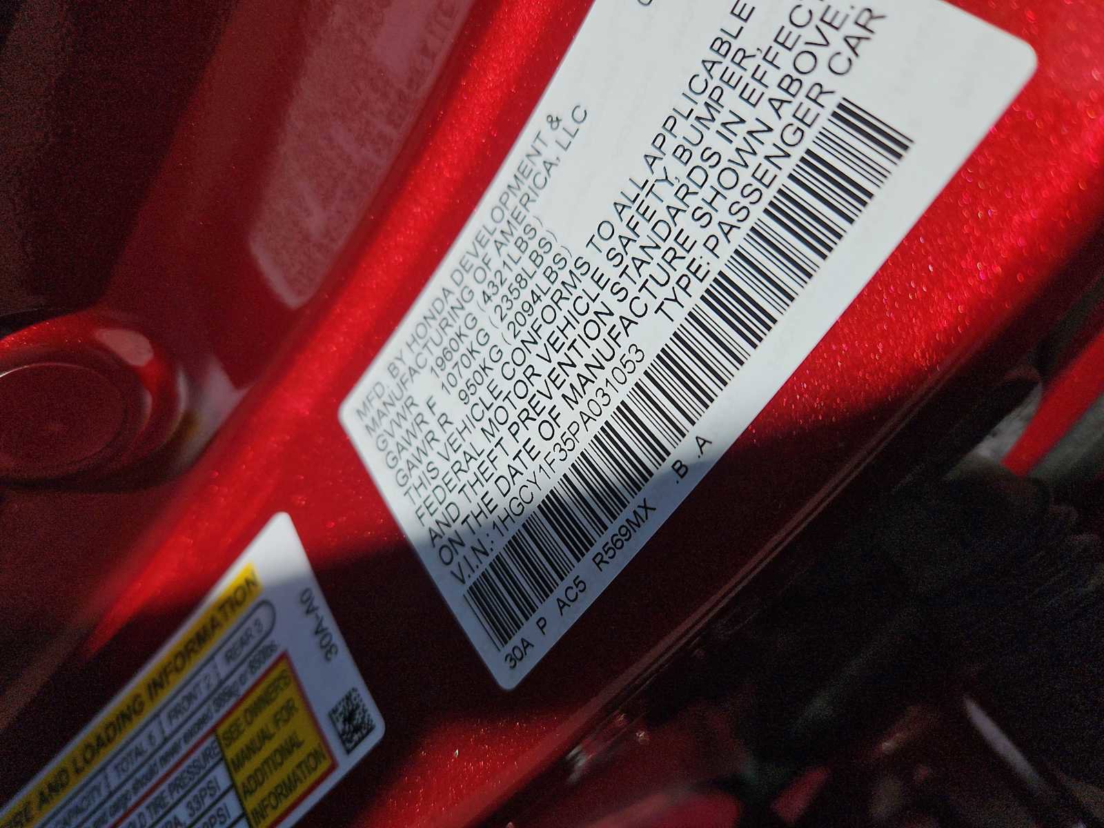 Certified 2023 Honda Accord EX image 7