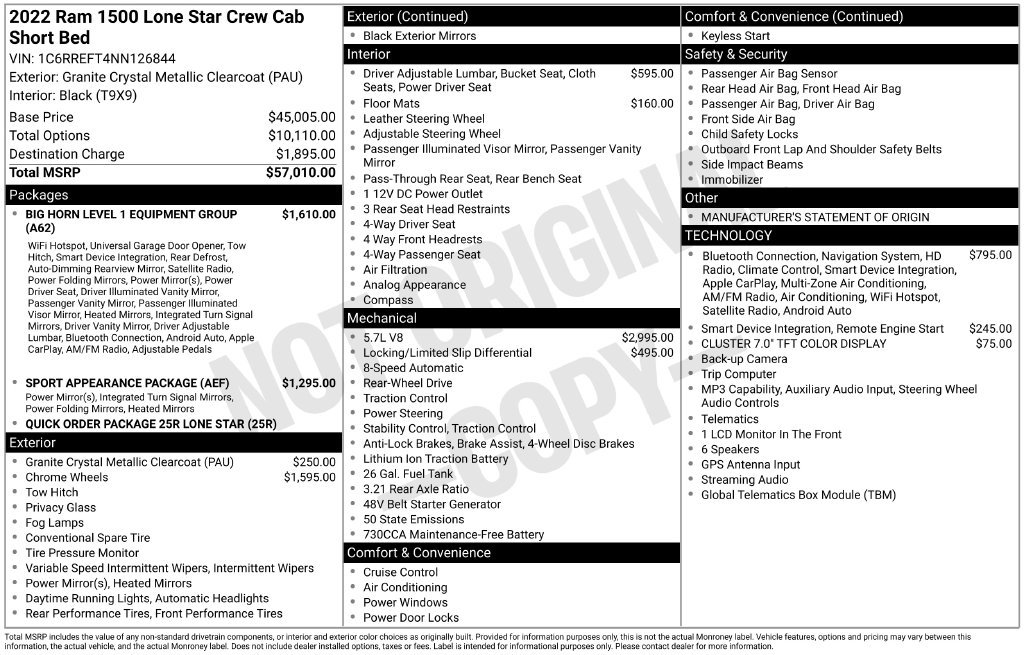 Used 2022 RAM 1500 Lone Star RWD image 36