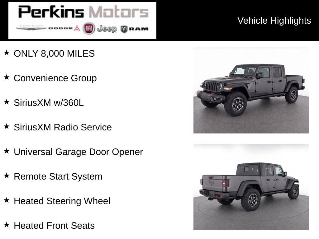 Used 2025 Jeep Gladiator Rubicon w/ Convenience Group AWD/4WD image 2