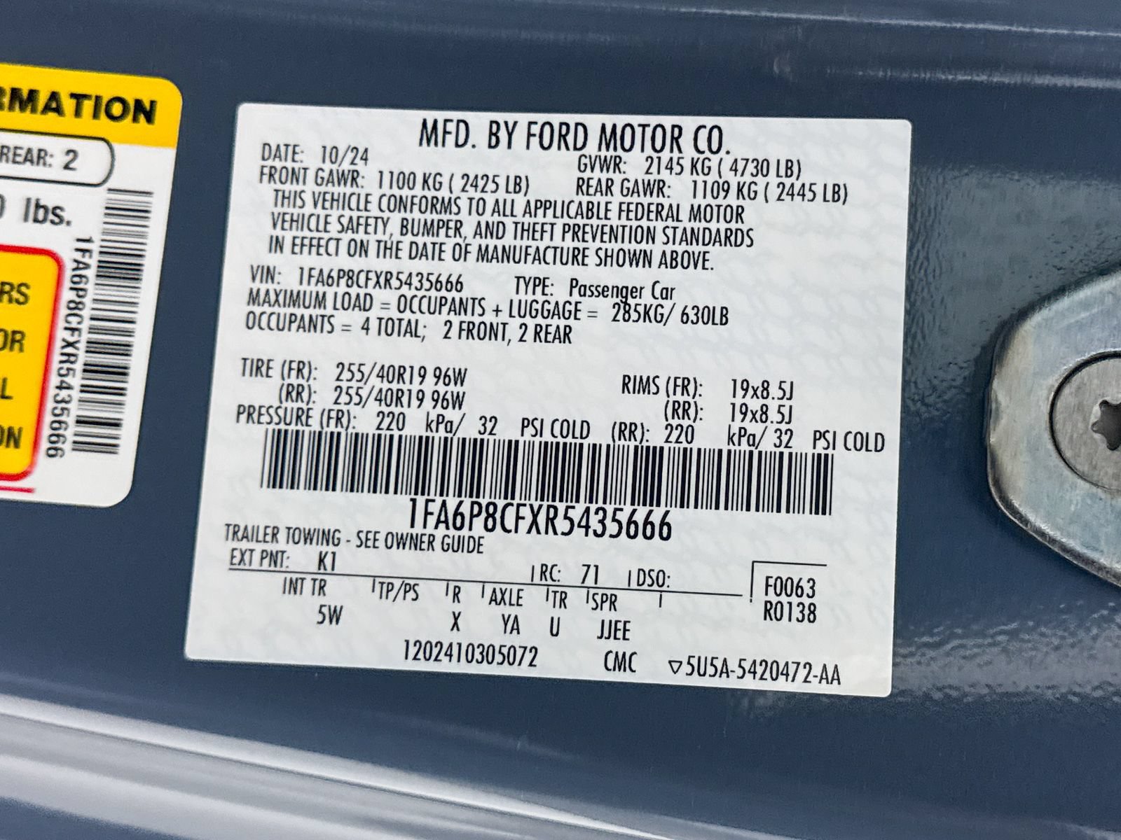 Used 2024 Ford Mustang GT Premium RWD image 40
