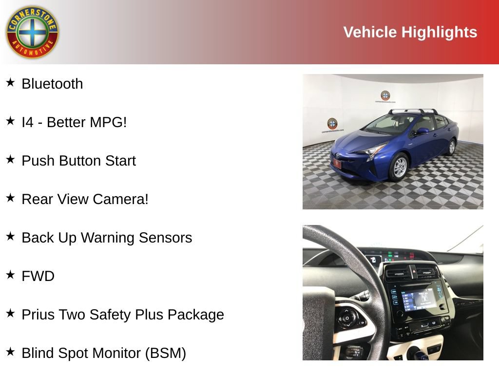 Used 2018 Toyota Prius Two w/ Prius Two Safety Plus Package FWD image 2