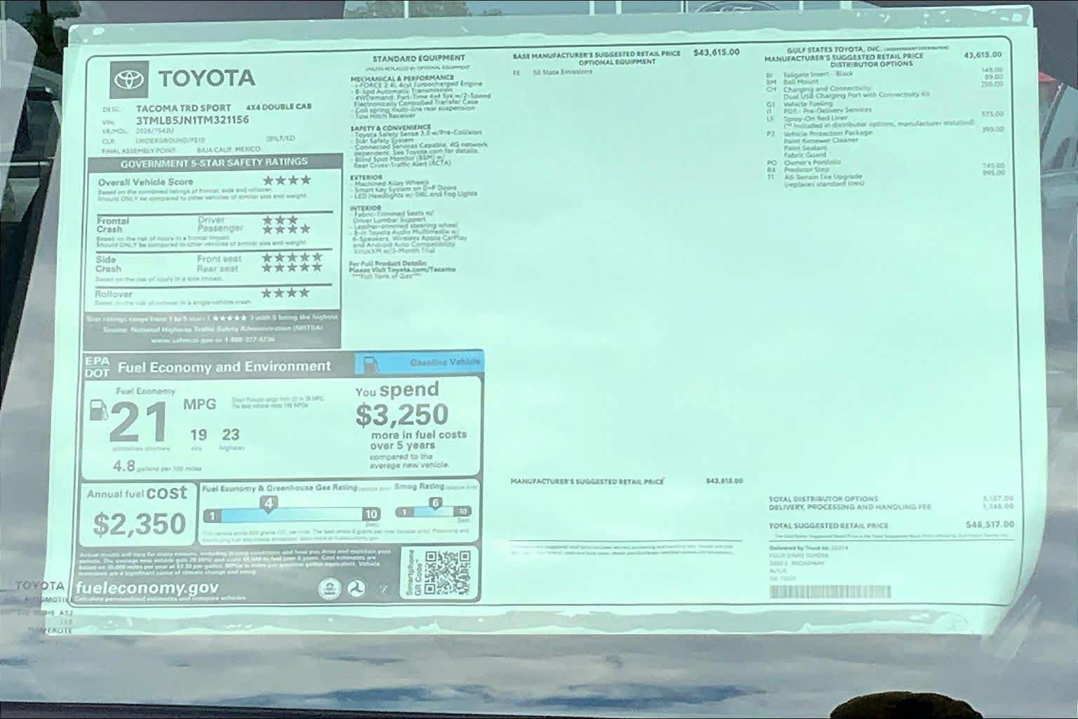 New 2026 Toyota Tacoma TRD Sport AWD/4WD image 22