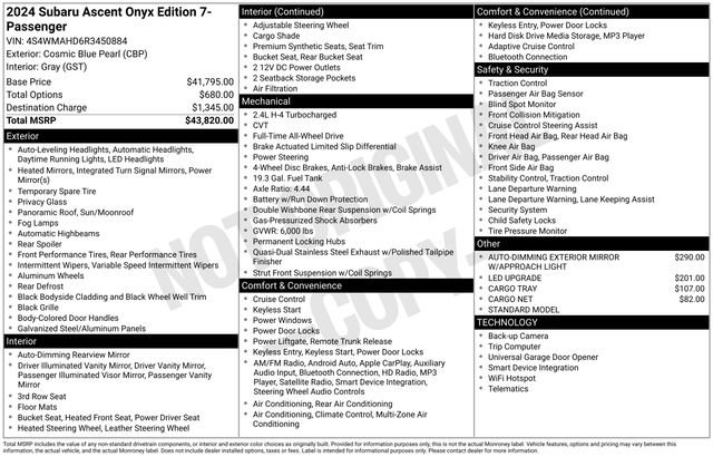 Used 2024 Subaru Ascent Onyx Edition image 15