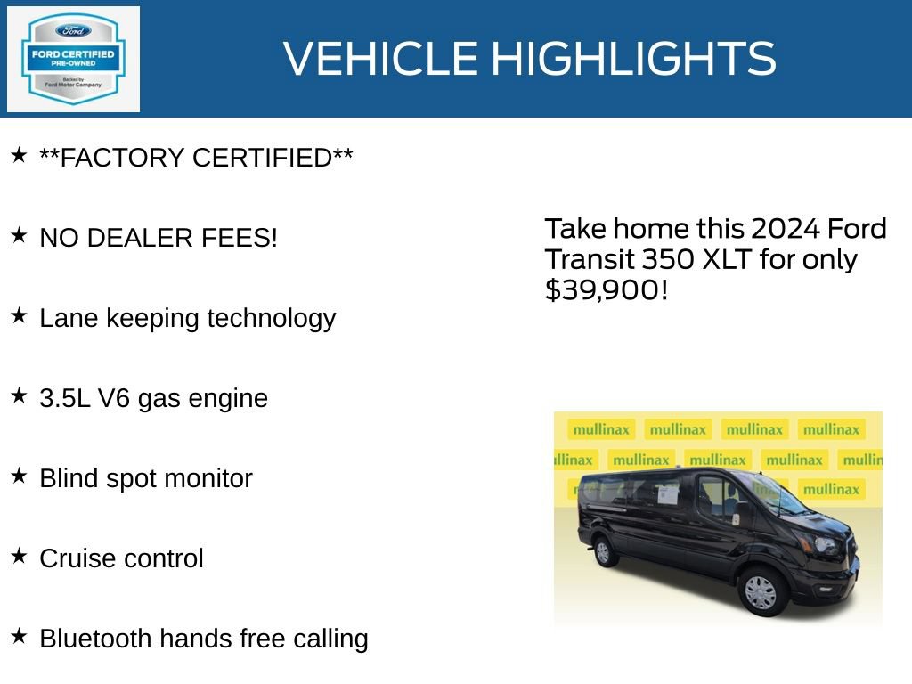 Certified 2024 Ford Transit 350 XLT RWD image 12