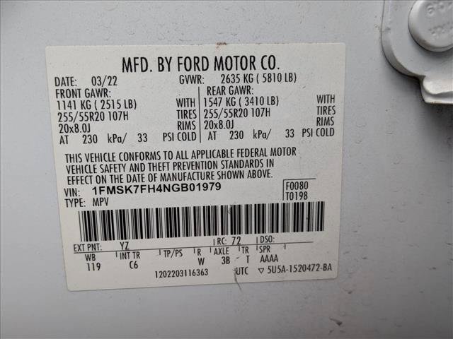 Used 2022 Ford Explorer Limited w/ Equipment Group 301A RWD image 20
