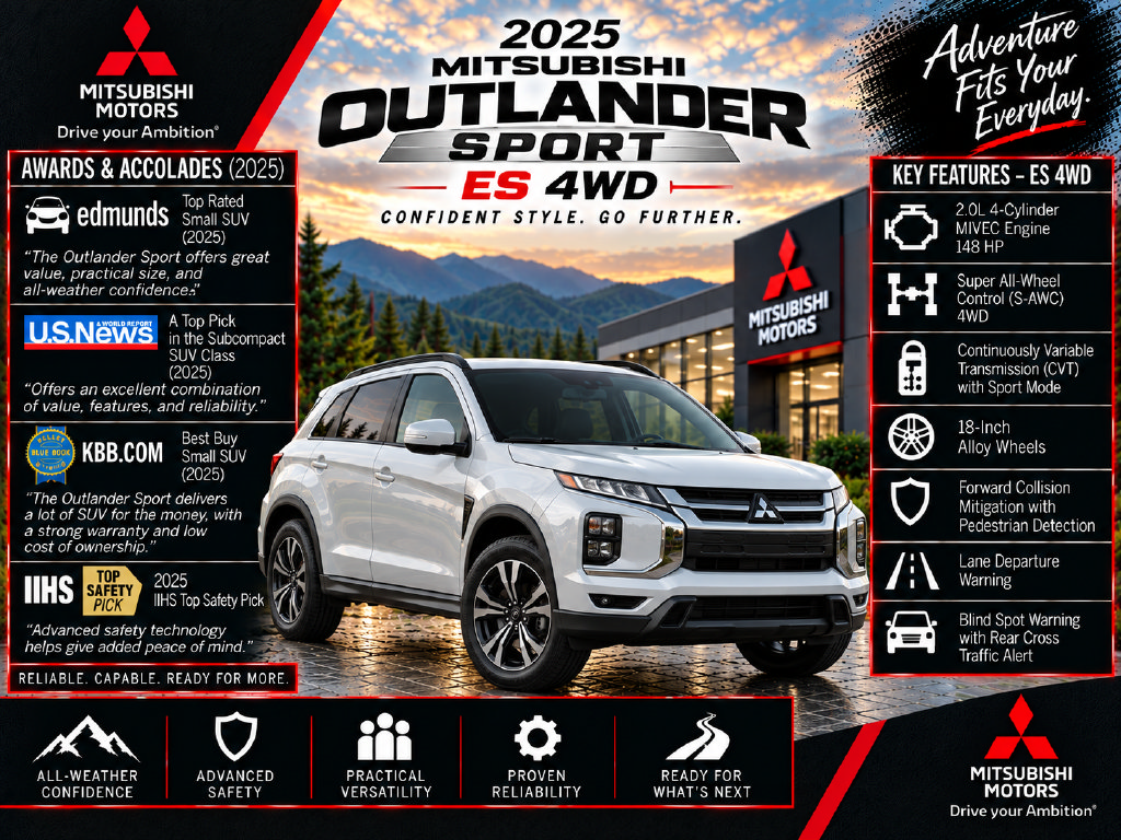 Used 2025 Mitsubishi Outlander Sport ES AWD/4WD image 2