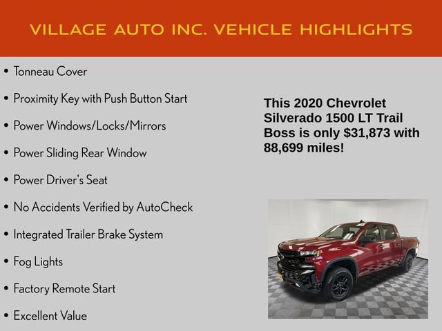 Used 2020 Chevrolet Silverado 1500 LT Trail Boss AWD/4WD image 14