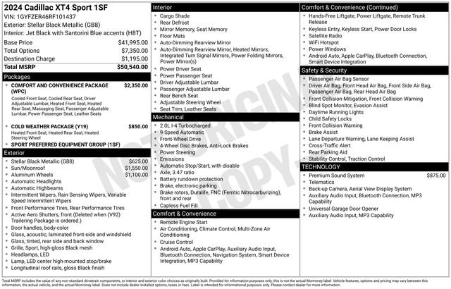 Certified 2024 Cadillac XT4 Sport FWD image 8