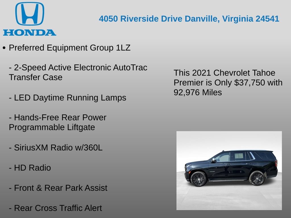 Used 2021 Chevrolet Tahoe Premier w/ Premium Package AWD/4WD image 22