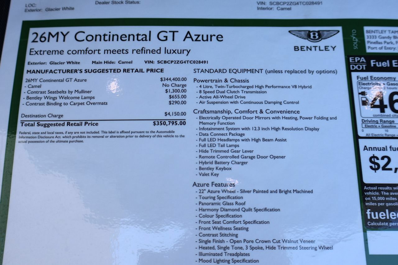 New 2026 Bentley Continental GT AWD/4WD image 13