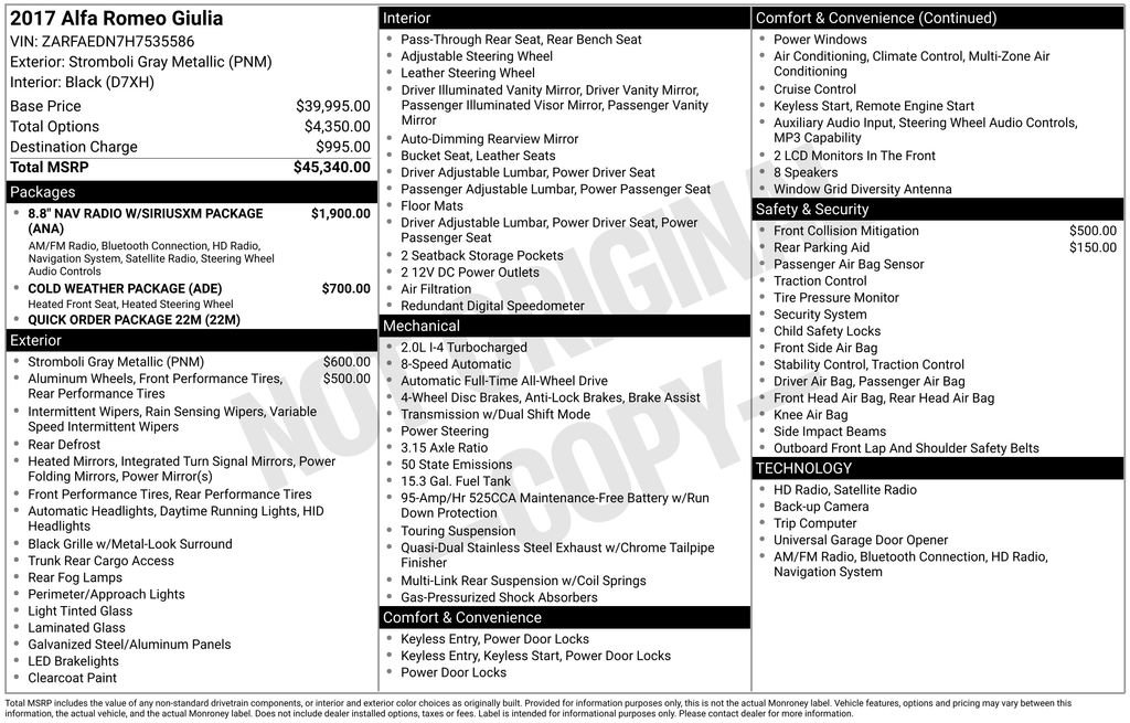 Used 2017 Alfa Romeo Giulia AWD image 28
