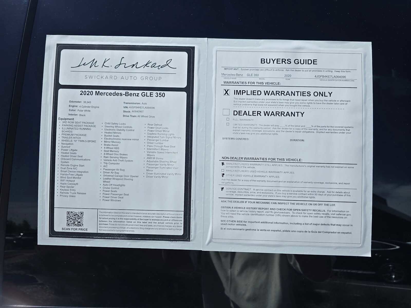 Certified 2020 Mercedes-Benz GLE 350 4MATIC image 20