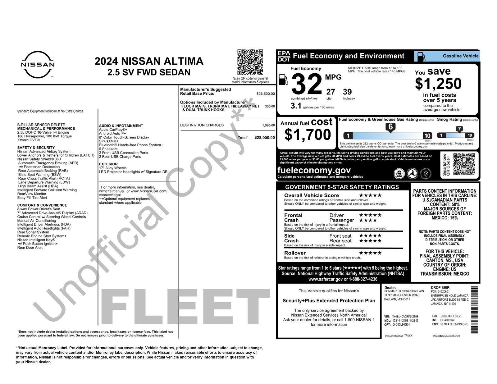 Used 2024 Nissan Altima 2.5 SV FWD image 45