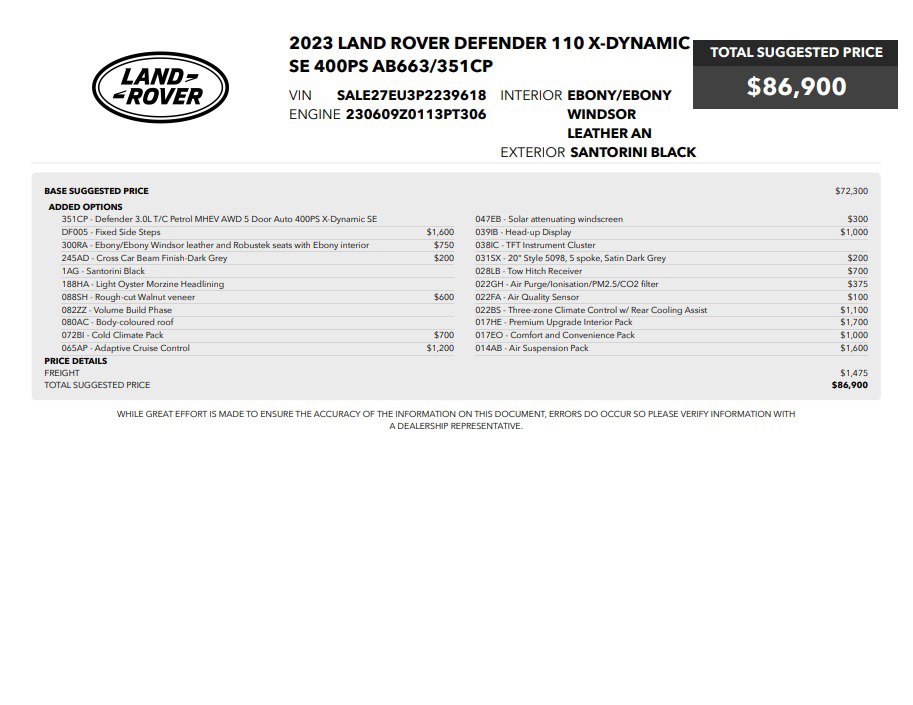 Used 2023 Land Rover Defender 110 X-Dynamic SE AWD/4WD image 65