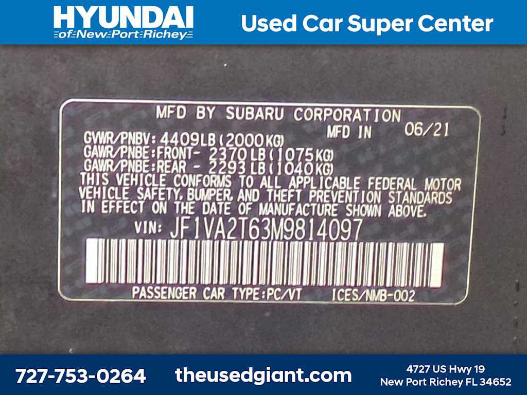Used 2021 Subaru WRX STI Limited w/ Popular Package #3 (IZT) AWD/4WD image 33