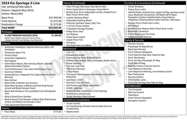 Certified 2024 Kia Sportage X-Line w/ X-Line Premium Package AWD/4WD image 33