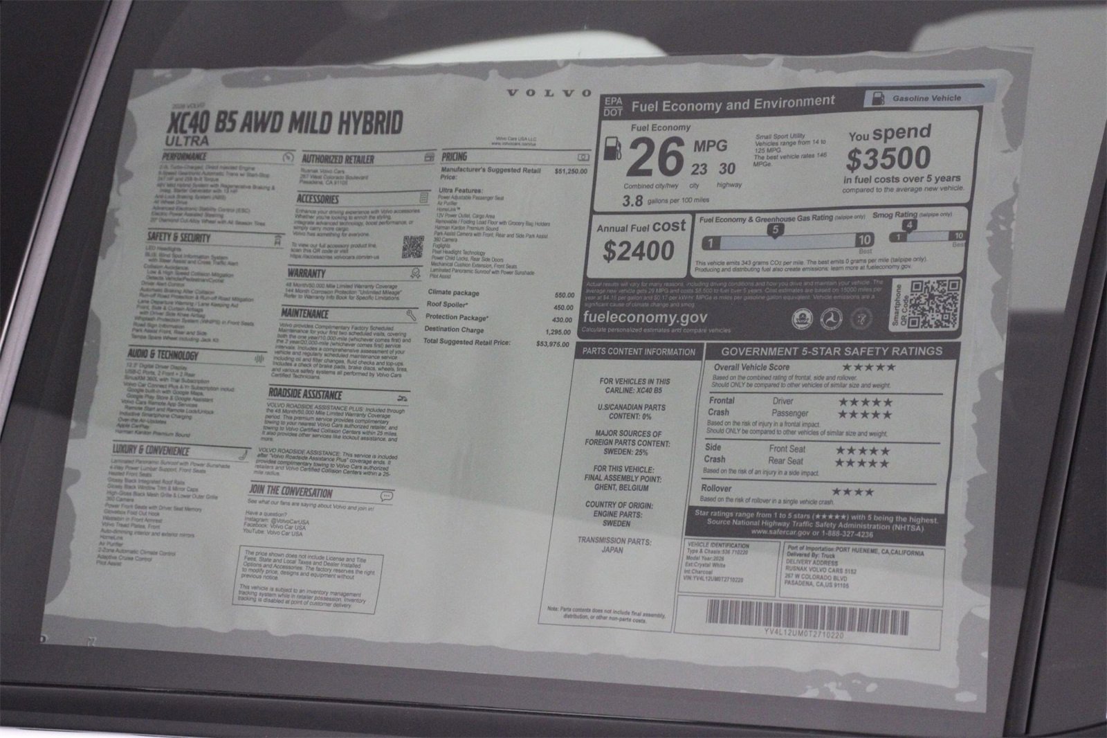 New 2026 Volvo XC40 B5 Ultra w/ Climate Package image 18