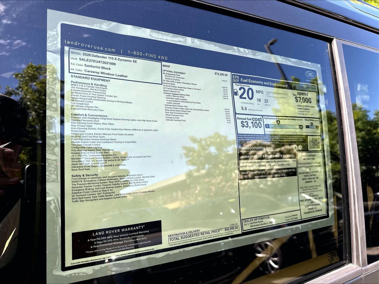 New 2026 Land Rover Defender 110 X-Dynamic SE AWD/4WD image 37